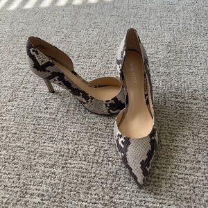 Nine West Stefao Snake-Print Pointed Toe Pumps Heels NEW